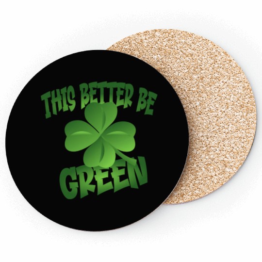 At patricks Day Green Coasters