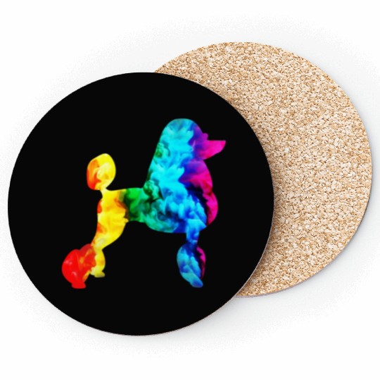 poodle proud proudle pride rainbow dog dogmonth Coasters