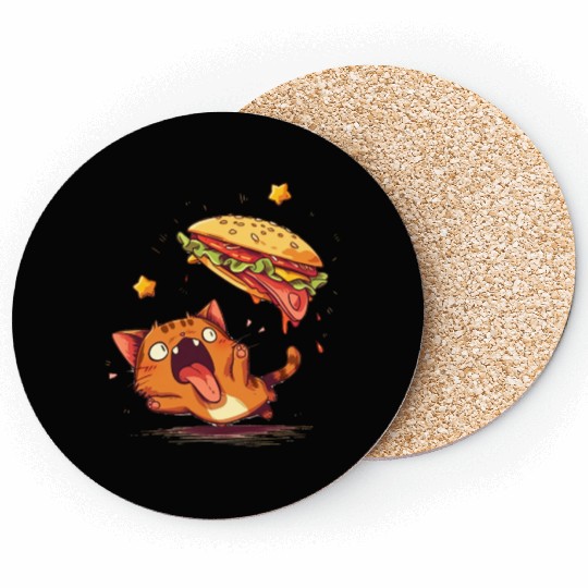 Cat and Taco A Perfectly Delicious Pair Coasters