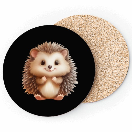 Sweet sitting Hedgehog Coasters