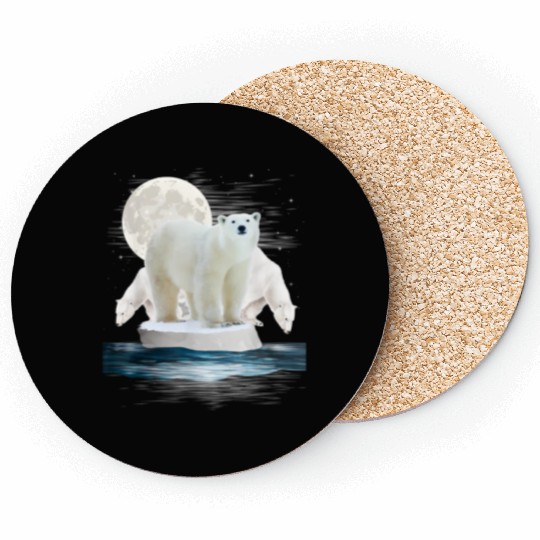 Polar Bear Lover design, Wildlife Zoo Animal Lover Coasters