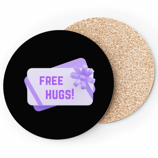 Free Free Hugs Gift Card funny Coasters