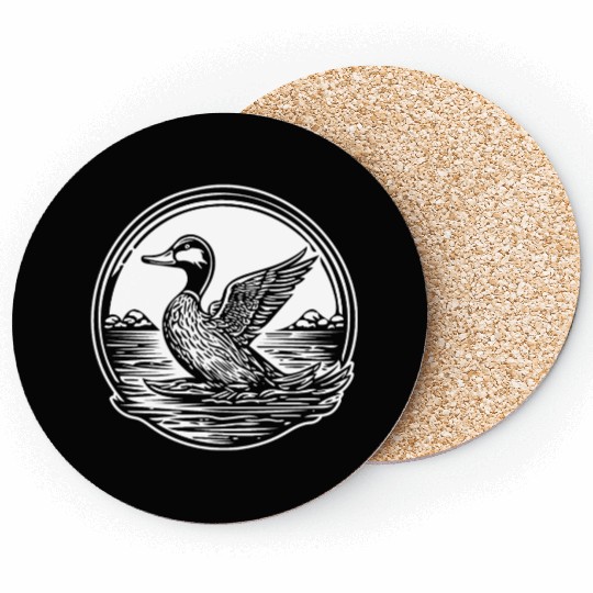 Duck Bird Nature Pond Coasters