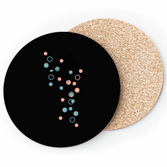 Dragonfly and dots Coasters