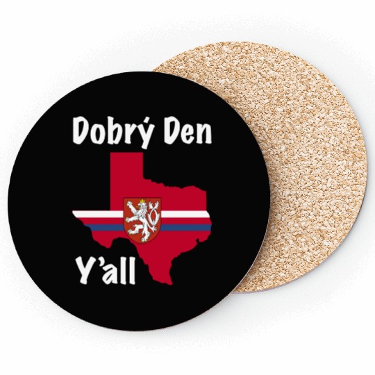 Dobry Den Y all Texas Czech Heritage Coasters