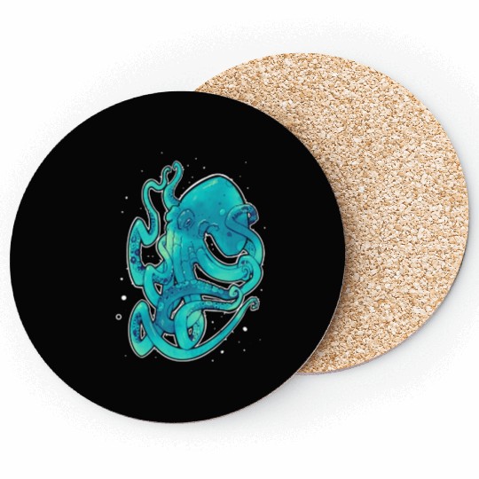 Blue Green Octopus Coasters