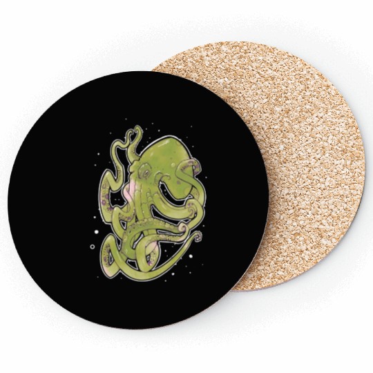 Green Octopus Coasters