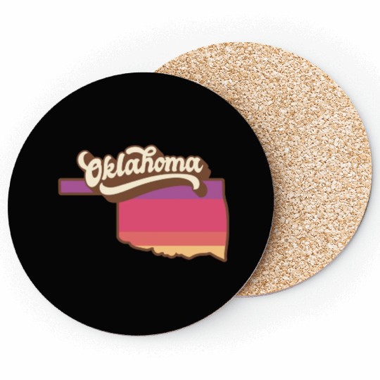 Oklahoma Retro USA Coasters