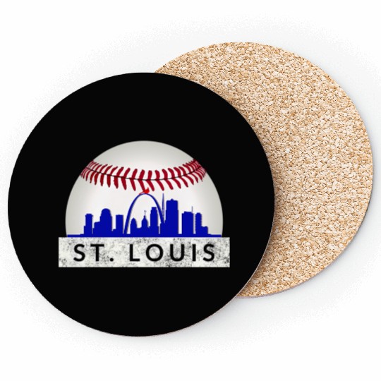 Saint Louis Red Cardinal Dress Hometown Skyline Gi Coasters
