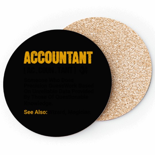 Accountant Definition Noun Accounting Major CPA Coasters