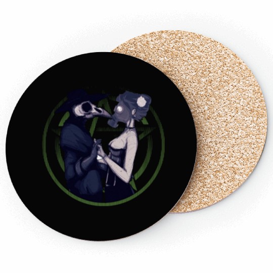 Creepy Love - Plague Mask Coasters