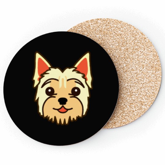 Little Yorkshire Terrier Dog Lover Yorkie Retro Coasters