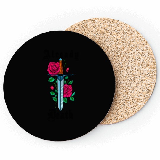 Rose Flower Knife Coasters