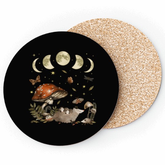 Possum Opossum Lover Owner Cottagecore Goblincore Coasters
