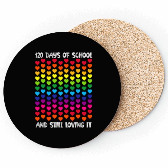Happy 120th Day of School Teacher Student Coasters
