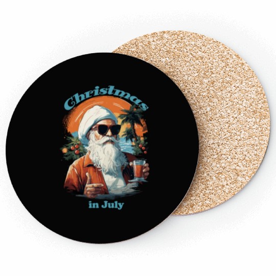 Beachside Santa | "Christmas in July" Festive Coasters