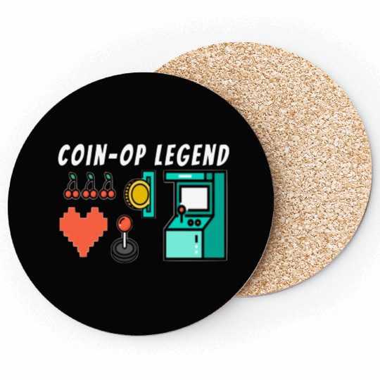 Coin Op Legend Arcade Gaming 80s Retro Gamer Coasters