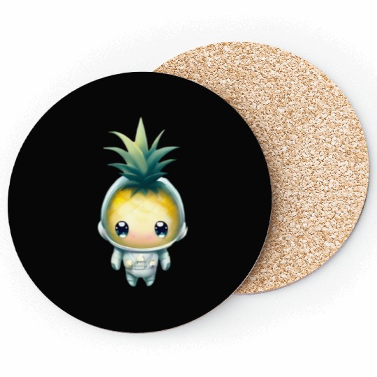 Kawaii astronauts pineapple Coasters