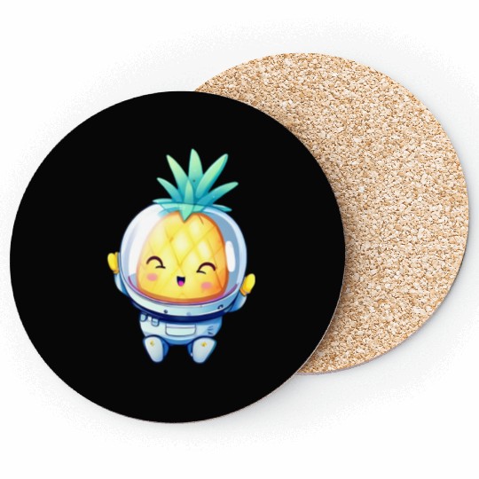 Kawaii astronauts pineapple Coasters