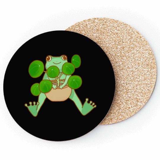 Frog Plant Therapy Coasters