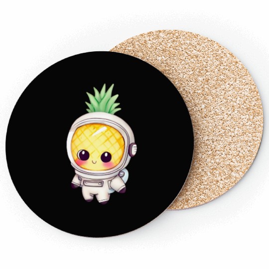 Kawaii astronauts pineapple Coasters