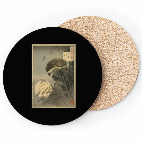 Japanese Hedgehog Hedgehog Princess Moon Coasters