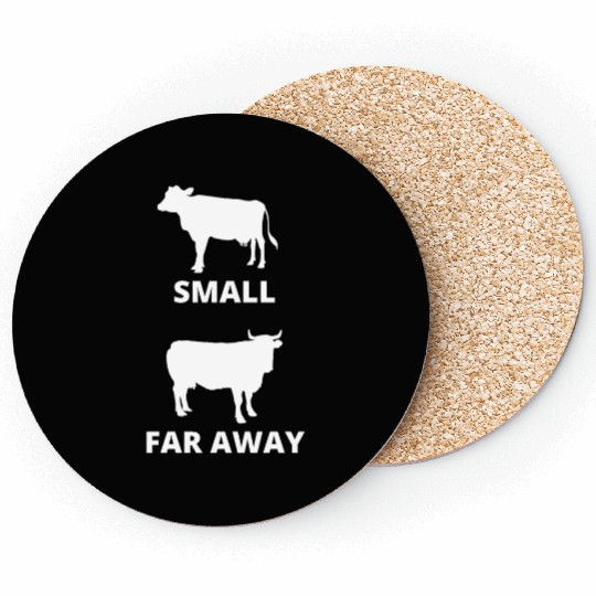 Small Cow Far Away Coasters Funny Father Ted Dougal