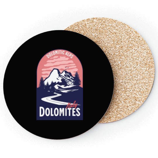 Dolomites Italy Mountain Sunset Coasters