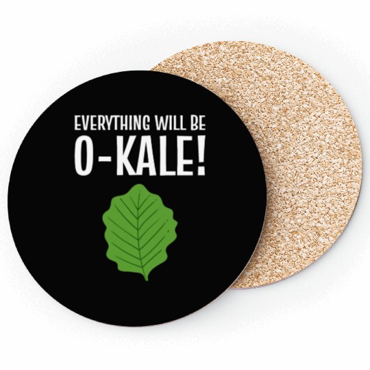 Vegetable Kale Puns Farmer Coasters