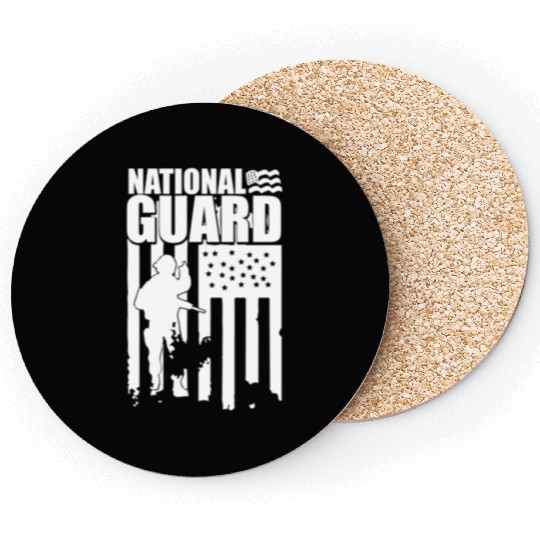 American Flag National Guard National Guard Coasters