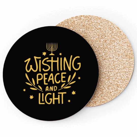 Wishing Peace And Light This Hanukkah Coasters