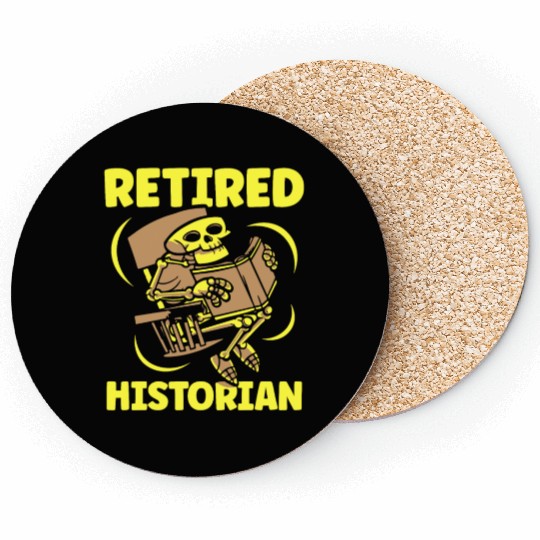 Retired Historian Job Historic History Teacher Coasters