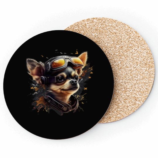 Chihuahua | Race Racing Car Funny Dog Mechanic Coasters