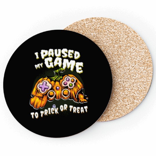 I Paused my Game to Trick or Treat, Pumpkin Coasters