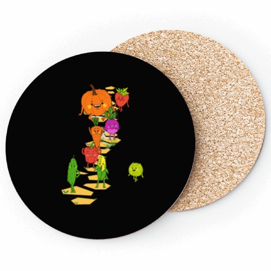 Farm Harvest Green Coasters- From Garden to barn