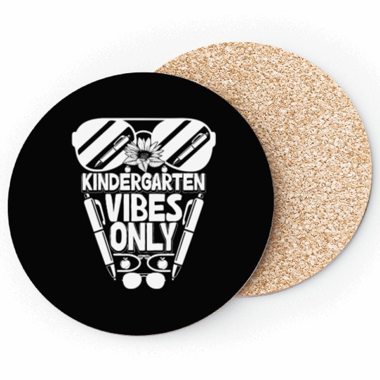 Kindergarten Vibes Only Back to School Funny Coasters