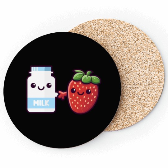 Strawberry Milkshake | Wild Strawberry Coasters