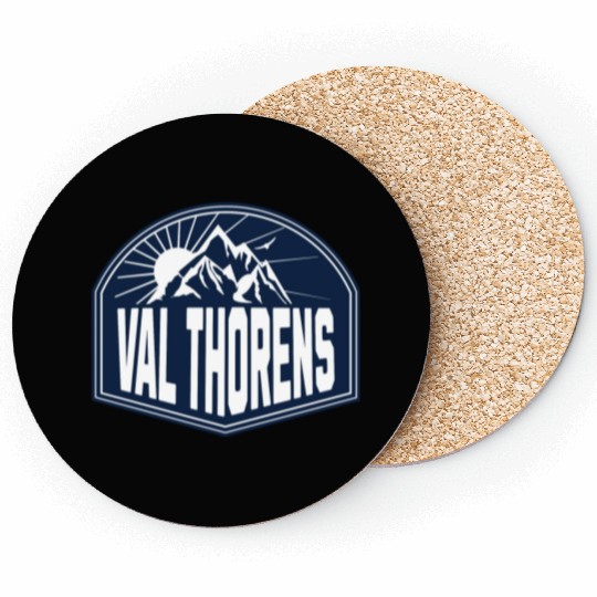 Val Thorens France Vintage Snowboard Coasters