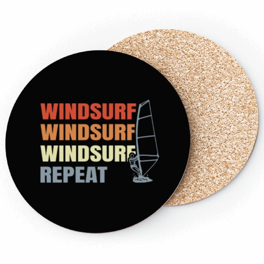 Windsurfing Vintage Look Coasters