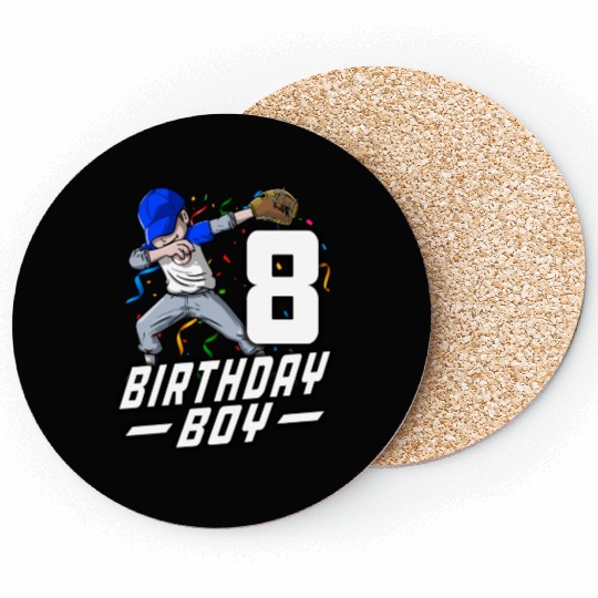 8 8Th Baseball Dabbing Coasters