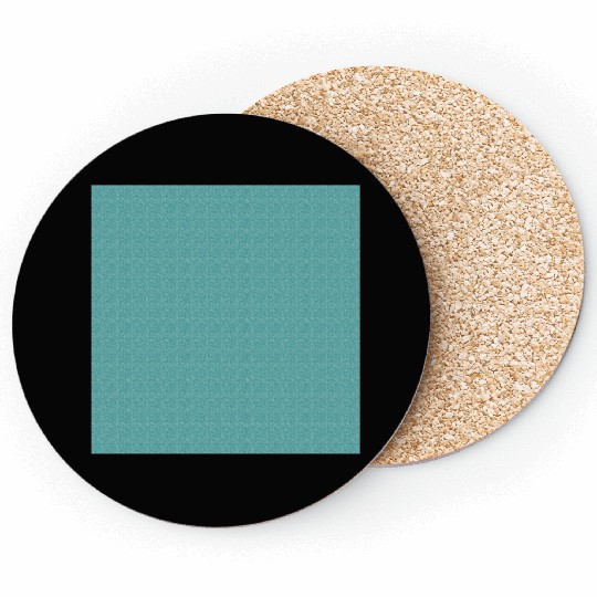 Teal White Dots Pattern Coasters