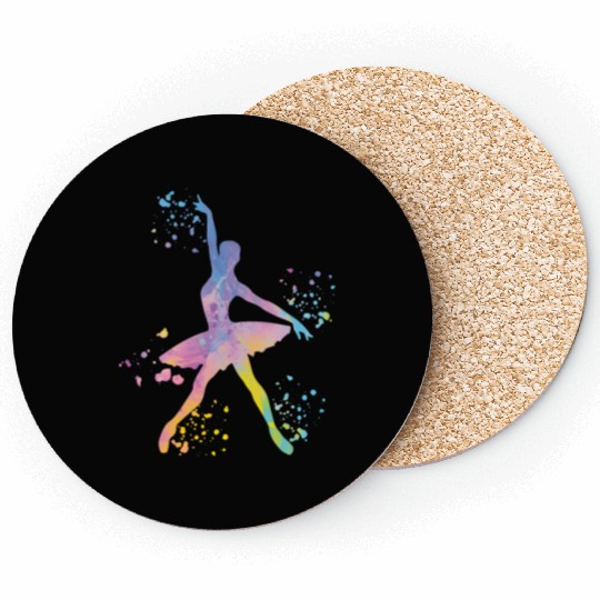 Ballet Dancer Colorsplash Ballerina Coasters