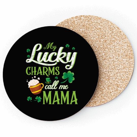 Saint Patrick Beer Shamrocks My Lucky Charms Call Coasters