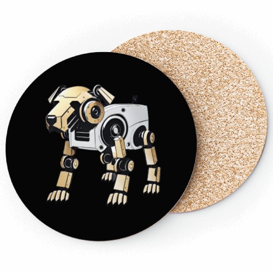 robot dog Coasters