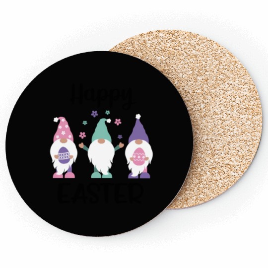 Happy Easter 2020 Gnome Egg Hunt Coasters