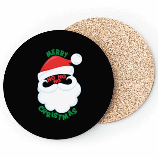 Santa Ho Ho Ho Merry Christmas Cheer Love Santa Coasters