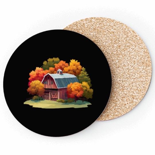 Autumn barn Coasters