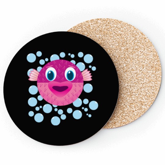 Cute Puffer Fish Coasters