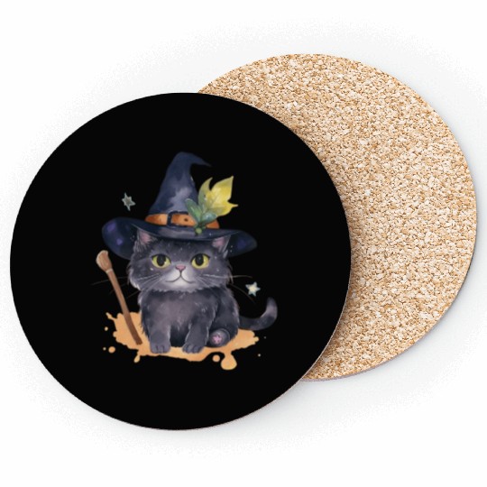 Wizard Cat Magic Coasters