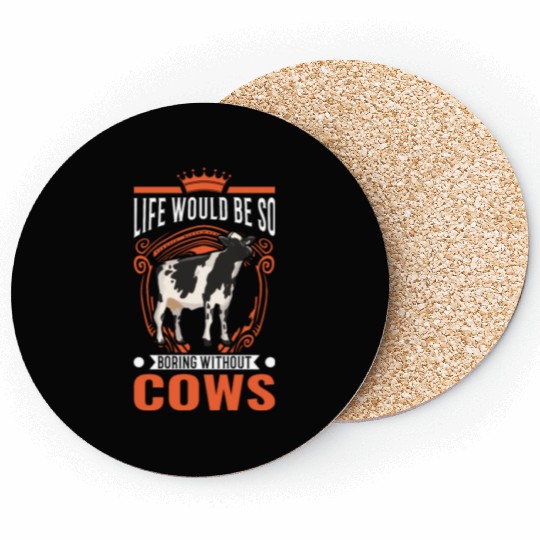 Cow Cattle Breeder Land, Farmer Cows Coasters